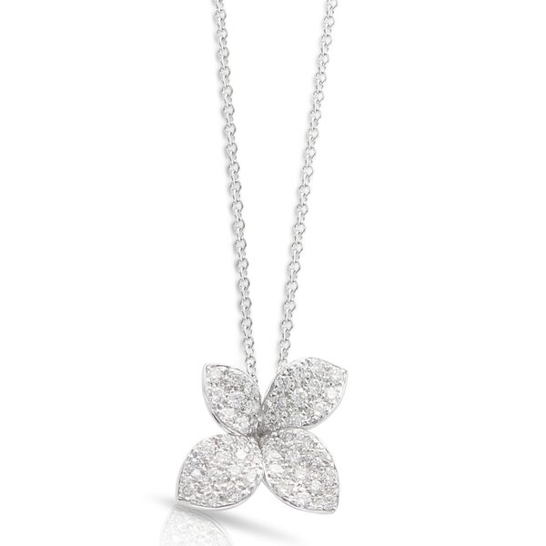 Petit Garden Small White Gold and Diamond Pav&eacute; Pendant